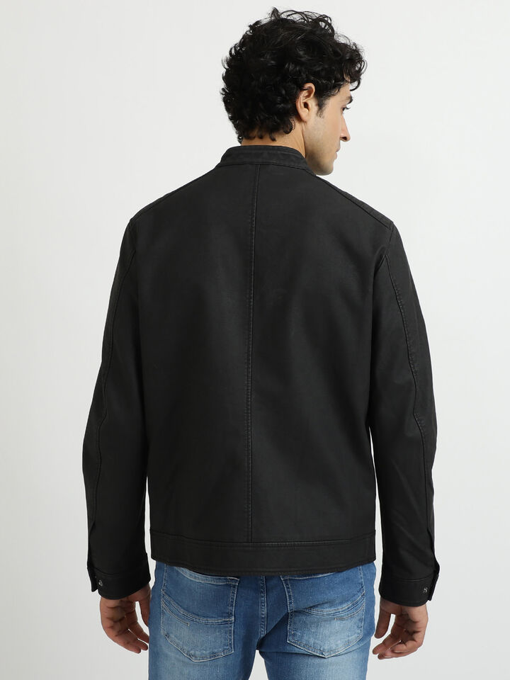 PU BIKER STYLE JACKET image number 3